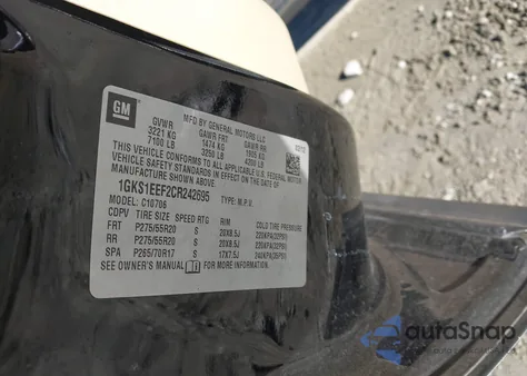 2012 GMC Yukon Denali из США, поврежденный, VIN 1GKS1EEF2CR242695